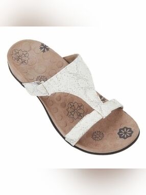 New Orthaheel Womens Size 7 Molly Orthotic Slides Faux Snakeskin Arch Support